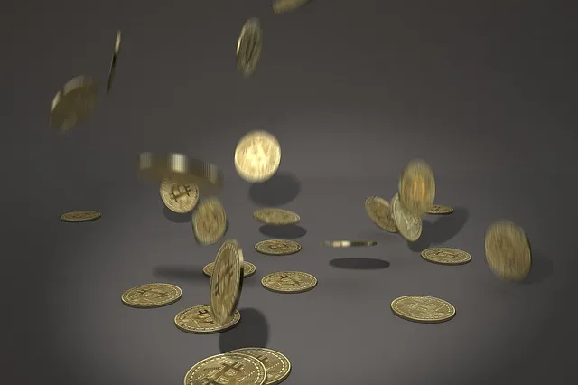 spadające miedziane monety z chwilówki